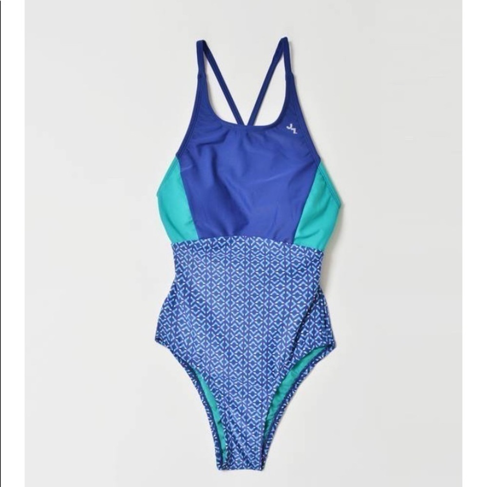 JOYLAB HIGH NECK CROSS LAB ONE PIECE SWIMWEAR XS